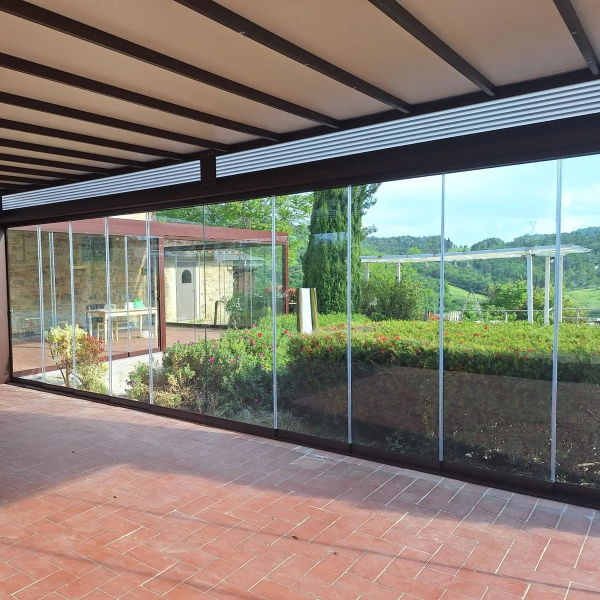 Vetrate panoramiche INOX 304 su attico — VetratePremium Andria